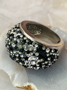 Crystal Pave Dome Statement Cocktail Ring JCM 925 Malaysia